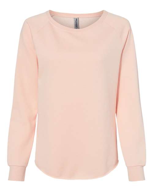 Women's California Wave Wash Crewneck Sweatshirt - Blush Front