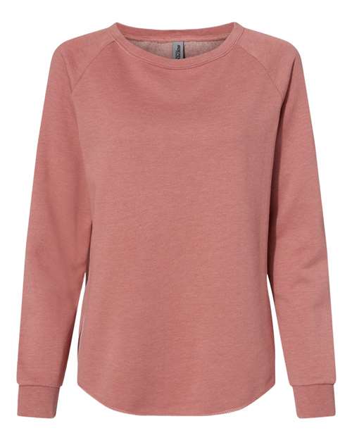 Women's California Wave Wash Crewneck Sweatshirt - Dusty Rose Front