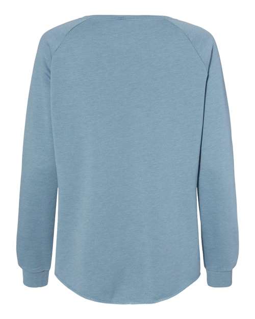 Women's California Wave Wash Crewneck Sweatshirt - Misty Blue Back
