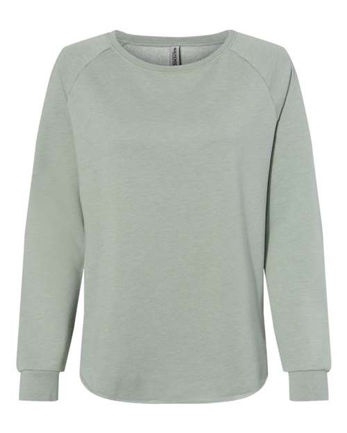 Women's California Wave Wash Crewneck Sweatshirt - Sage Front
