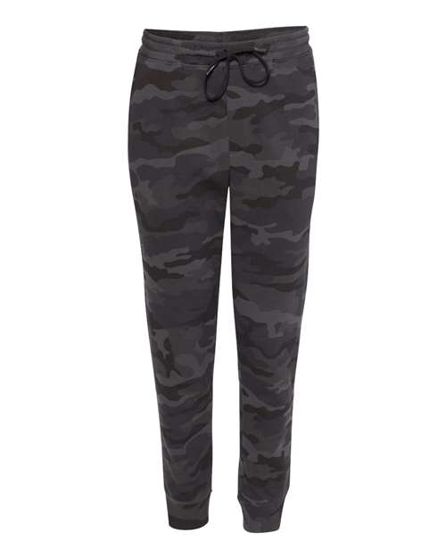 Men's Midweight Fleece Sweatpants - Black Camo Front
