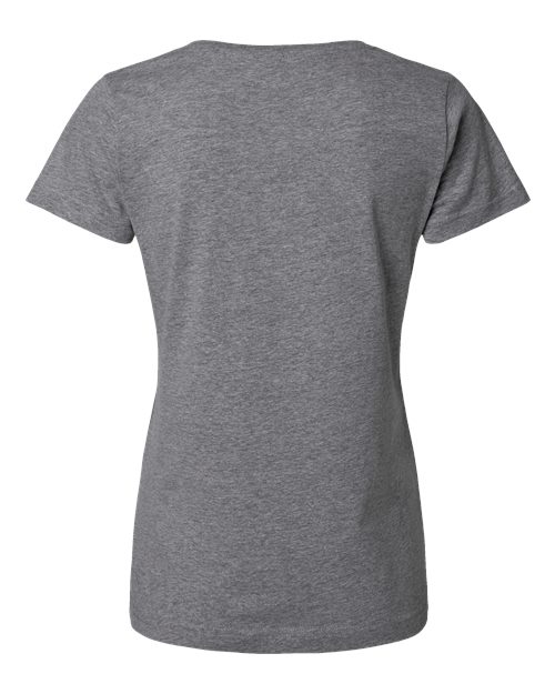 Women's Fine Jersey V-Neck Tee - Granite Heather Back