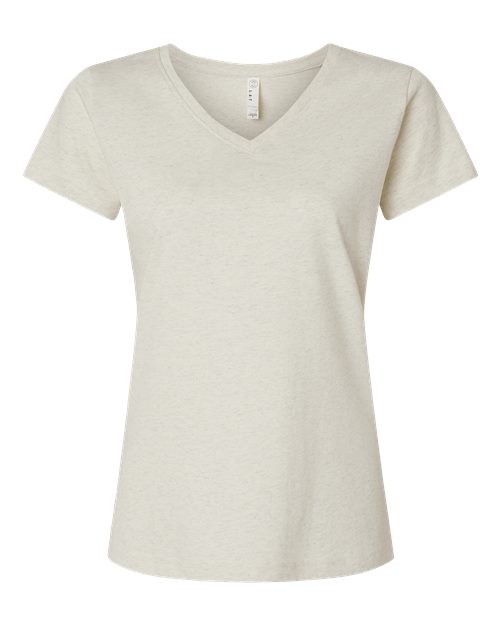 Women's Fine Jersey V-Neck Tee - Natural Heather Front