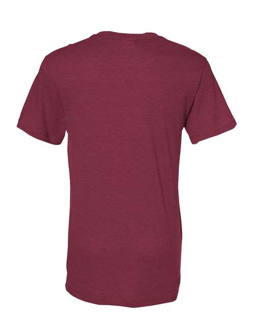 Unisex Triblend T-Shirt - Maroon Heather Back