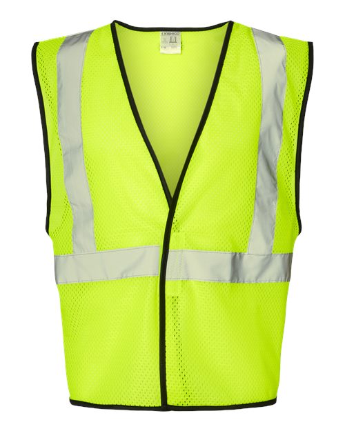 Kishigo Unisex Hook-and-Loop Mesh Vest - Lime Front