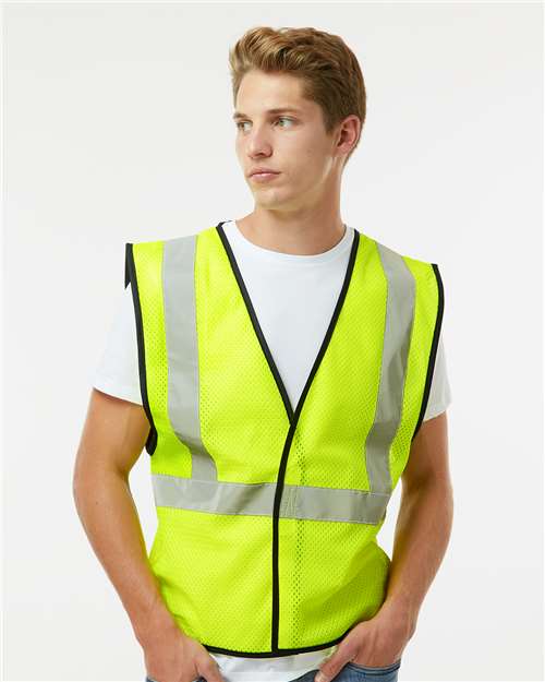 Kishigo Unisex Hook-and-Loop Mesh Vest - Model Front