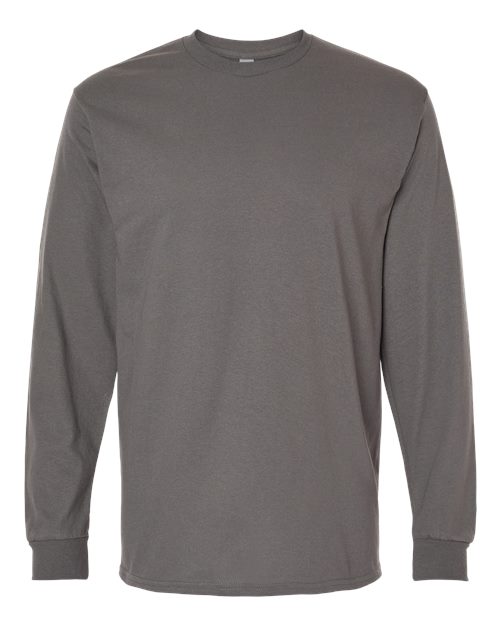 Gildan Unisex Heavy Cotton™ Long Sleeve T-Shirt - Charcoal Front