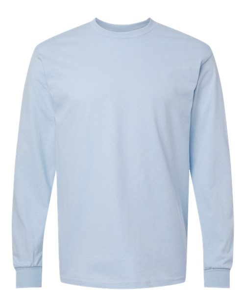 Gildan Unisex Heavy Cotton™ Long Sleeve T-Shirt - Light Blue Front