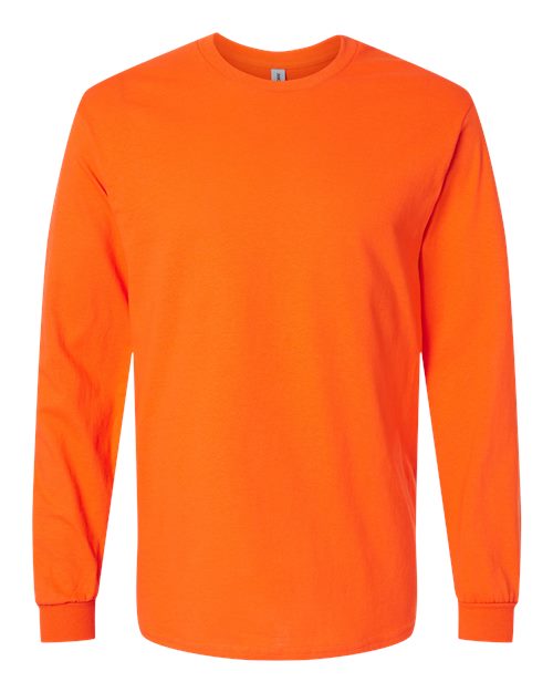 Gildan Unisex Heavy Cotton™ Long Sleeve T-Shirt - Orange Front