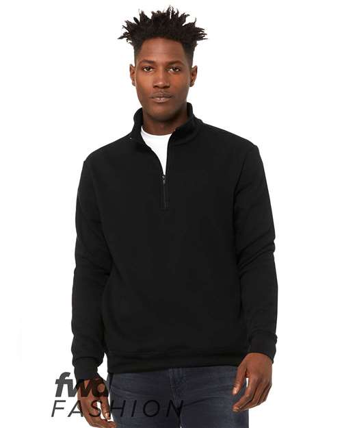 Unisex FWD Fashion Quarter-Zip Sweatshirt - Black Front