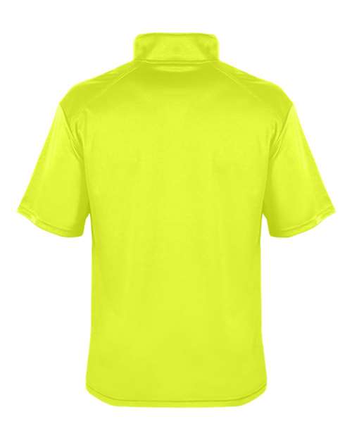 Men's B-Core Short Sleeve Quarter-Zip - Safety Yellow/ Graphite Back