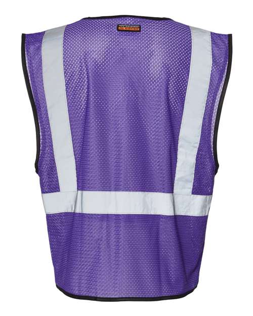Unisex EV Series® Enhanced Visibility Non-ANSI Vest - Purple - B129 Back