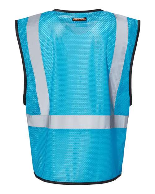 Unisex EV Series® Enhanced Visibility Non-ANSI Vest - Electric Blue - B130 Back