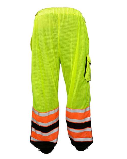 Men's Premium Brilliant Series® Ultimate Reflective Mesh Pants - Lime Back