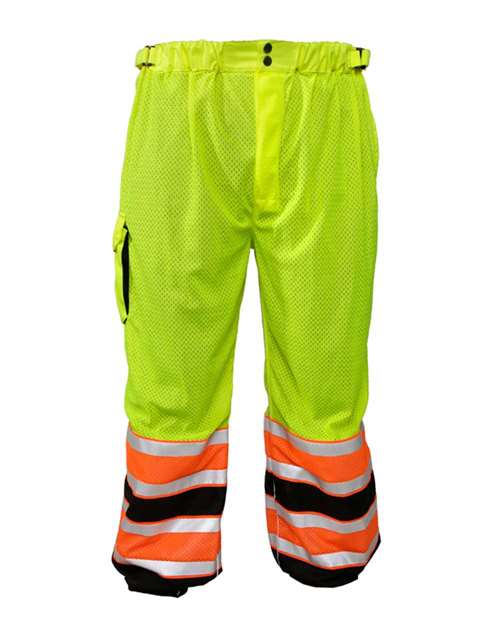 Men's Premium Brilliant Series® Ultimate Reflective Mesh Pants - Lime Front