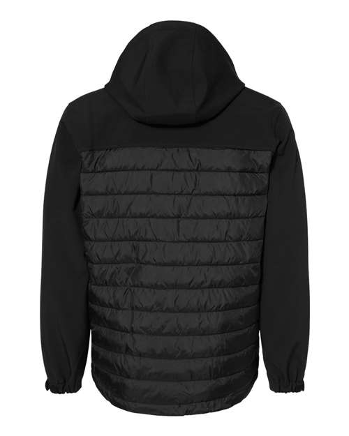 Men's Pinnacle Soft Shell Puffer Jacket - Black Back