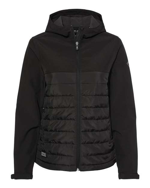 Women's Vista Soft Shell Puffer Jacket - Black Front