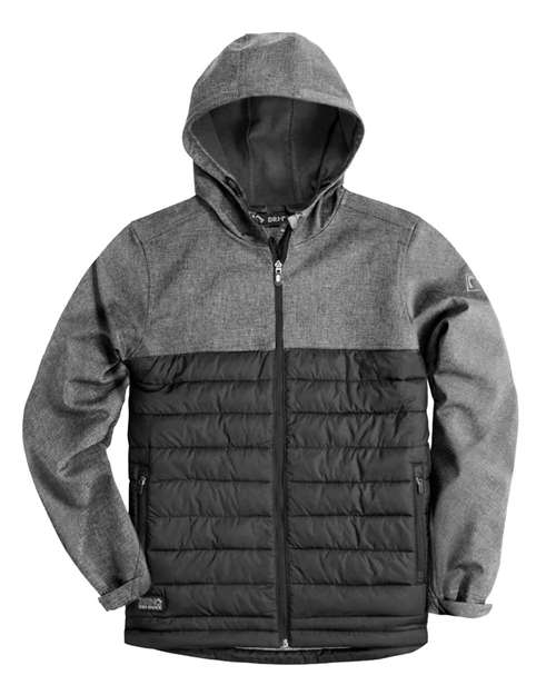 Women's Vista Soft Shell Puffer Jacket - Black Heather/ Black Front