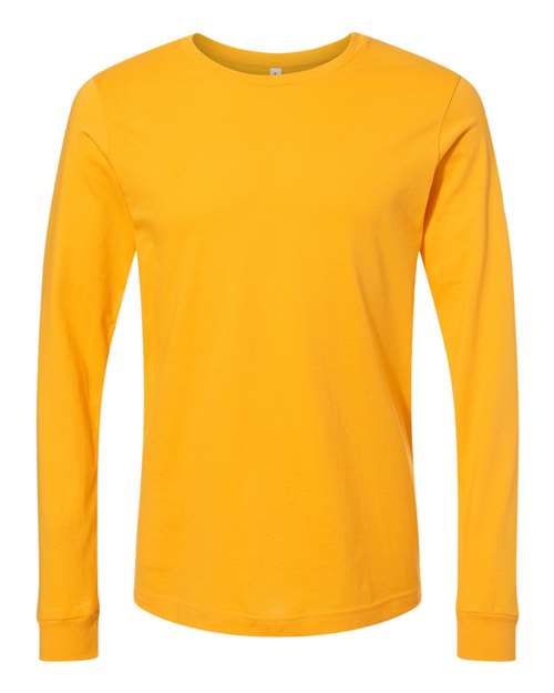 Unisex Jersey Long Sleeve Tee - Gold Front