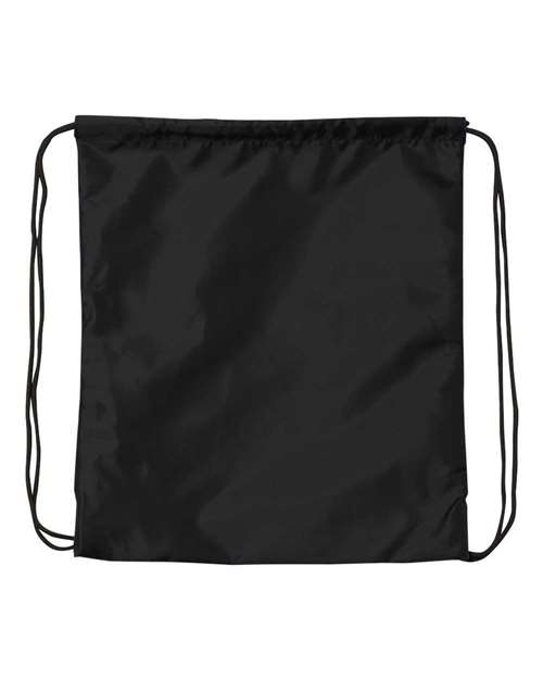 Drawstring Backpack - Black Front