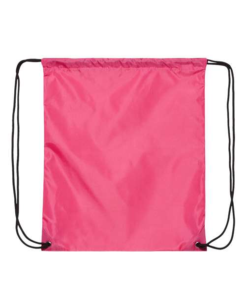 Drawstring Backpack - Hot Pink Back