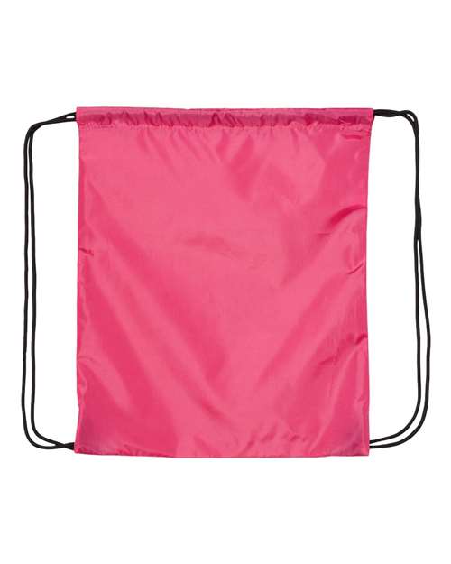 Drawstring Backpack - Hot Pink Front