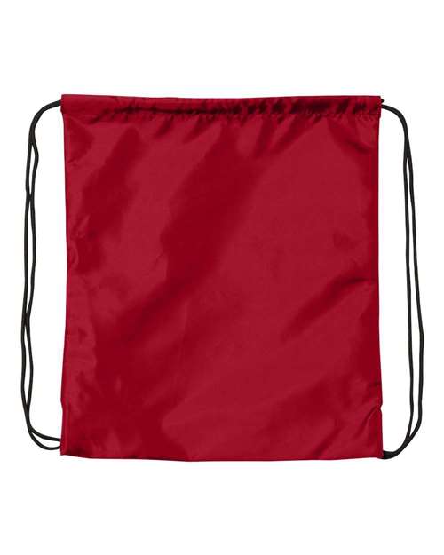 Drawstring Backpack - Red Front