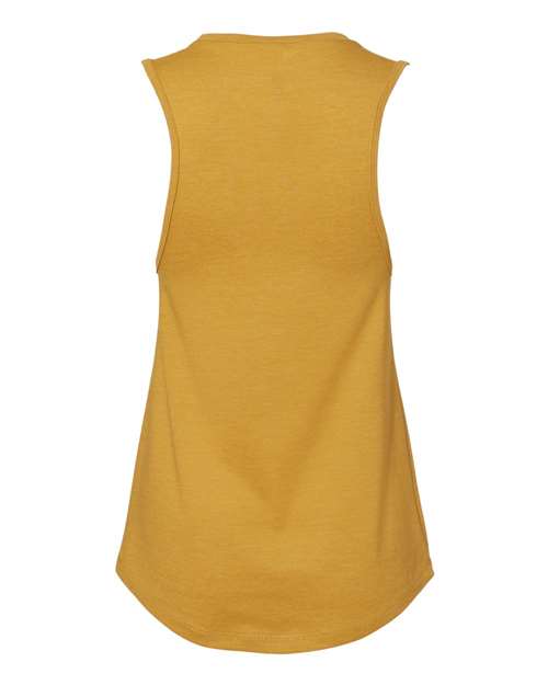 Women's Jersey Muscle Tank - Heather Mustard Back