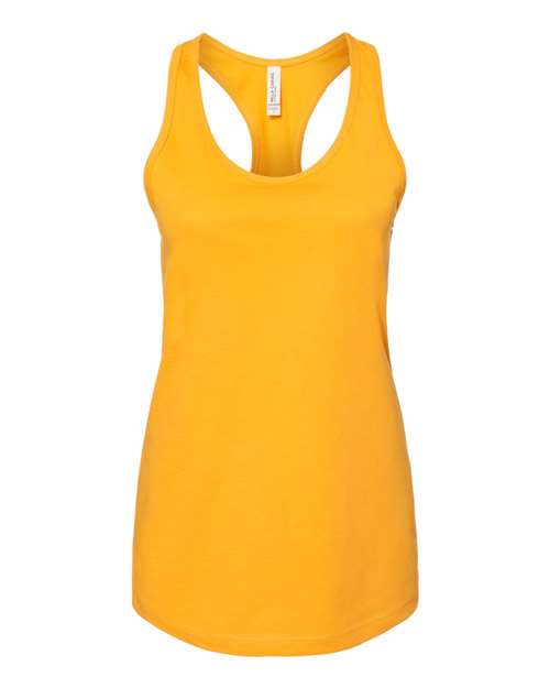 Women's Jersey Racerback Tank - Gold Front