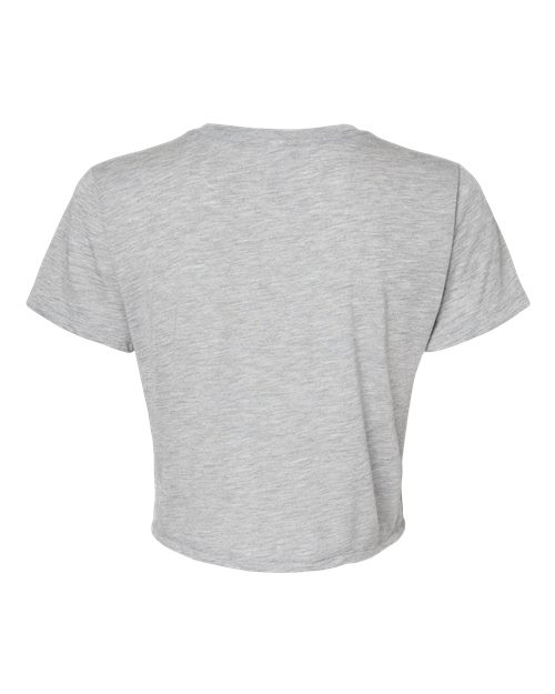 Women’s Flowy Crop Tee - Athletic Heather Back