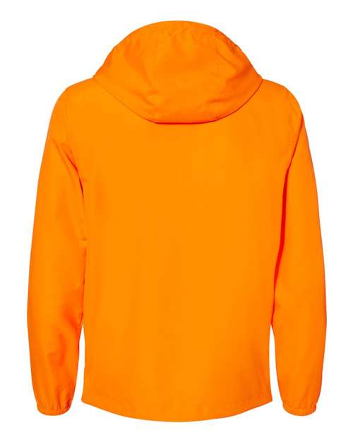 Men's Lightweight Windbreaker Full-Zip Jacket - Safety Orange Back