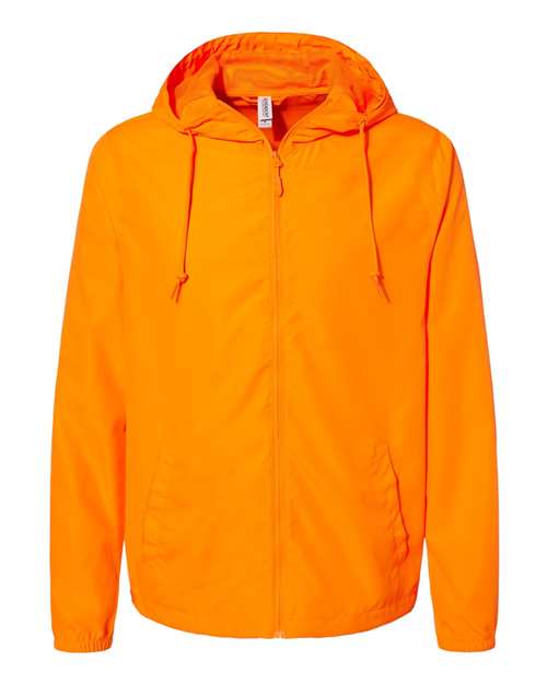 Men's Lightweight Windbreaker Full-Zip Jacket - Safety Orange Front