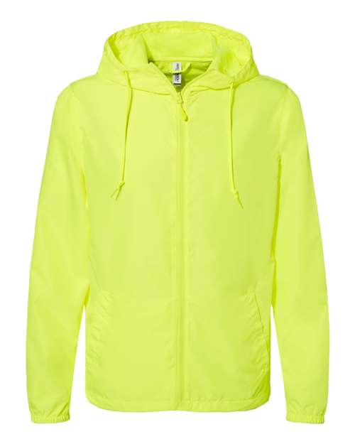 Men's Lightweight Windbreaker Full-Zip Jacket - Safety Yellow Front