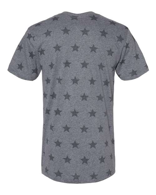 Men's Star Print Tee - Granite Heather Star Back