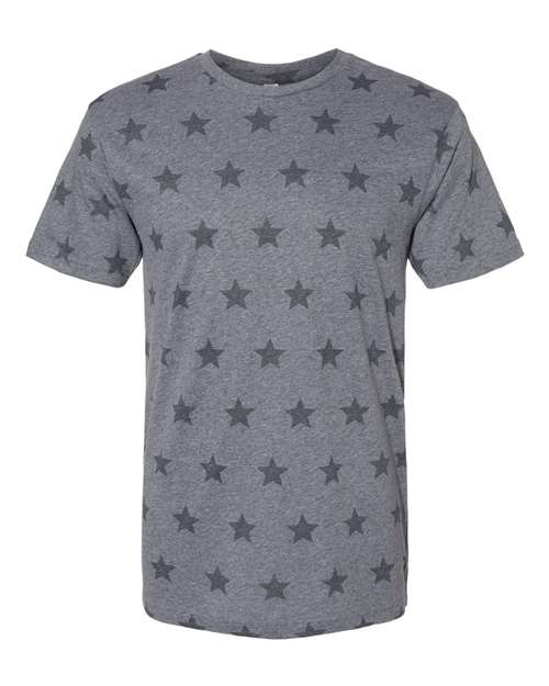 Men's Star Print Tee - Granite Heather Star Front