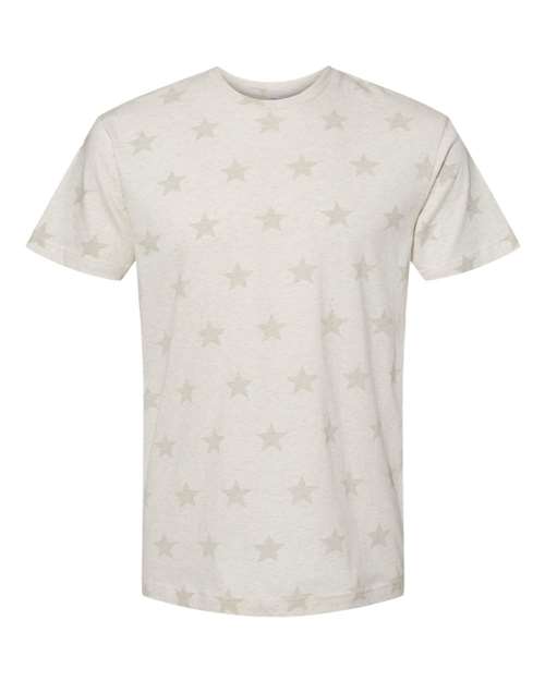 Men's Star Print Tee - Natural Heather Star Front