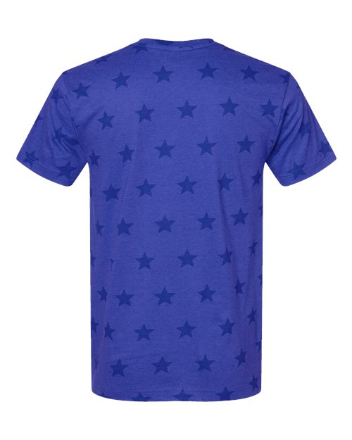 Men's Star Print Tee - Royal Star Back