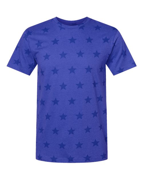 Men's Star Print Tee - Royal Star Front