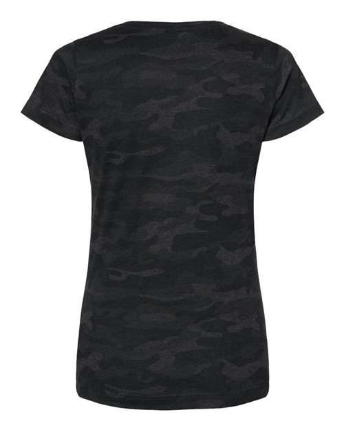 Women's Fine Jersey Tee - Storm Camo Back