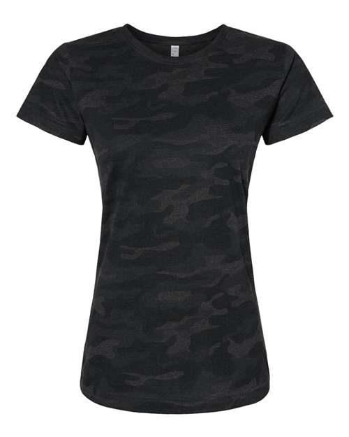 Women's Fine Jersey Tee - Storm Camo Front