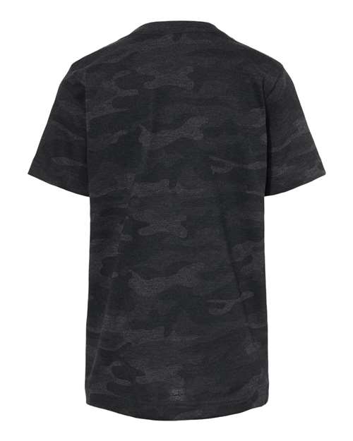 Youth Fine Jersey Tee - Storm Camo Back