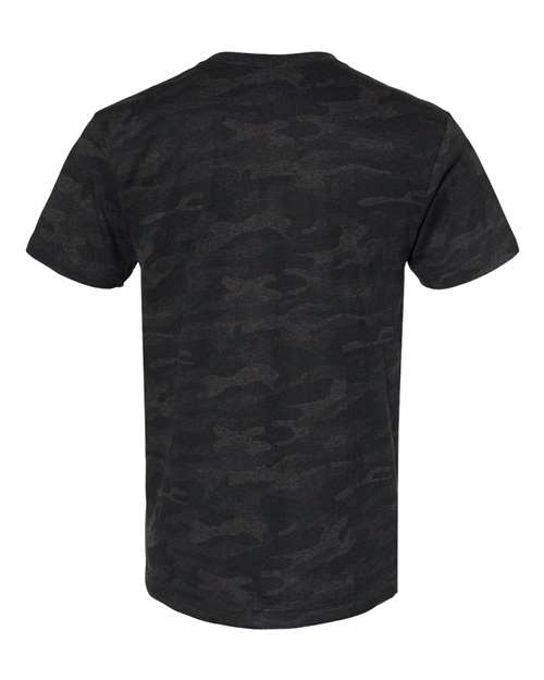 Unisex Fine Jersey Tee - Storm Camo Back