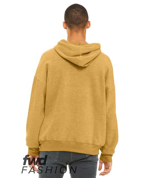Unisex FWD Fashion Sueded Fleece Hoodie Sweatshirt - Heather Mustard Back