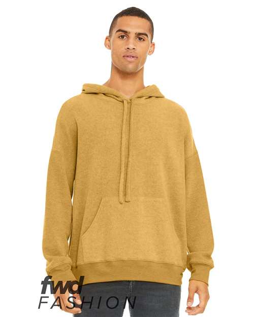 Unisex FWD Fashion Sueded Fleece Hoodie Sweatshirt - Heather Mustard Front