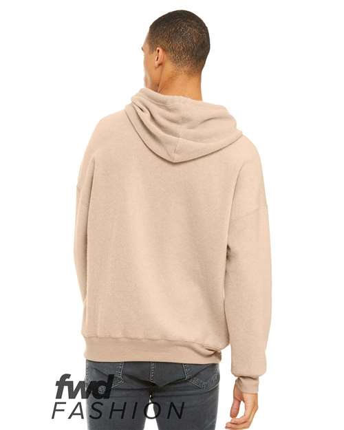 Unisex FWD Fashion Sueded Fleece Hoodie Sweatshirt - Heather Oat Back