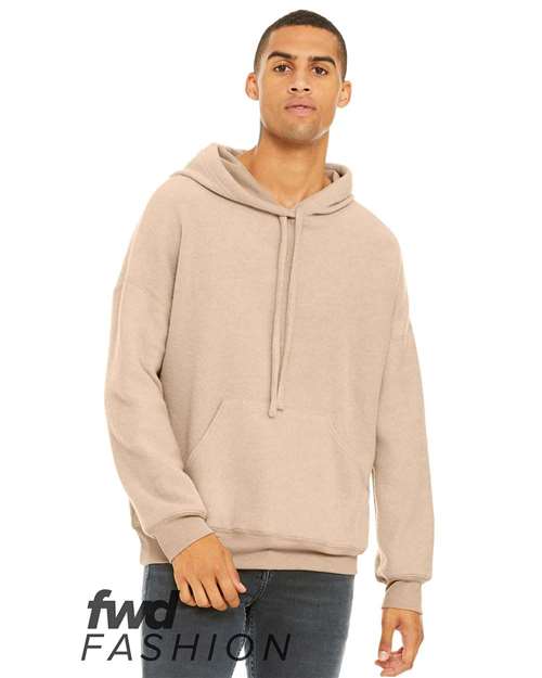 Unisex FWD Fashion Sueded Fleece Hoodie Sweatshirt - Heather Oat Front