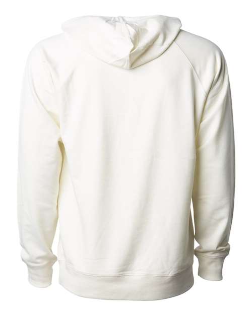 Unisex Icon Lightweight Loopback Terry Hooded Sweatshirt - Bone Back
