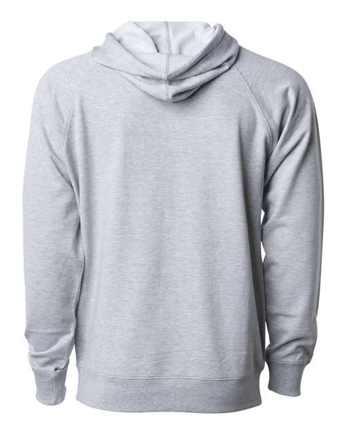 Unisex Icon Lightweight Loopback Terry Hooded Sweatshirt - Athletic Heather Back