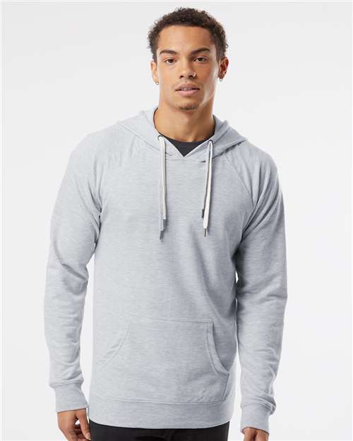 Independent Trading Co. Unisex Lightweight Loopback Terry Hooded Sweatshirt - Model Front