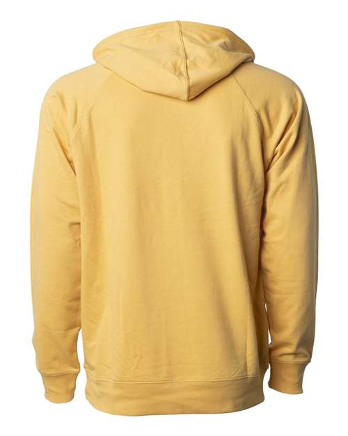 Unisex Icon Lightweight Loopback Terry Hooded Sweatshirt - Harvest Gold Back
